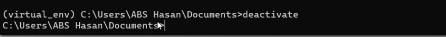 Deactivate Virtual Environment